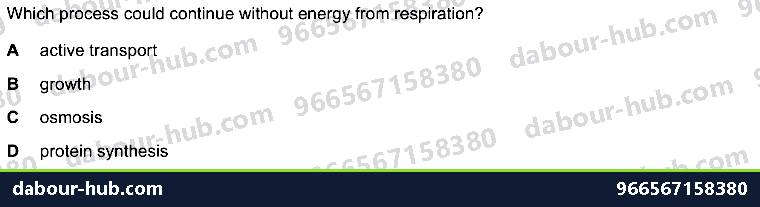 IGCSE Biology 12.1 Respiration - Question 15