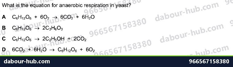 IGCSE Biology 12.2 yeast respiration - Question 2