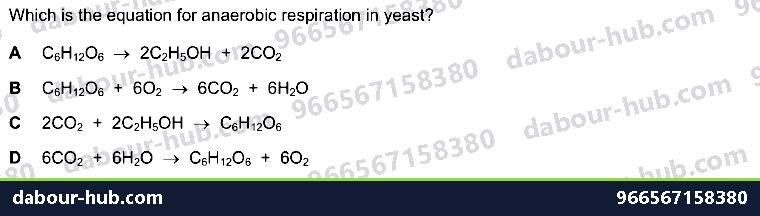 IGCSE Biology 12.2 yeast respiration - Question 3