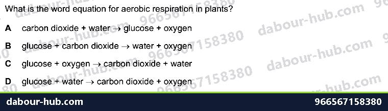 IGCSE Biology 12.3 Aerobic respiration, SEED GERMINATION - Question 1