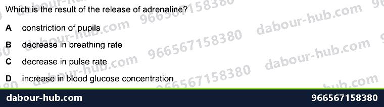 IGCSE Biology 14.5 Hormones - Question 11