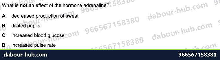 IGCSE Biology 14.5 Hormones - Question 2