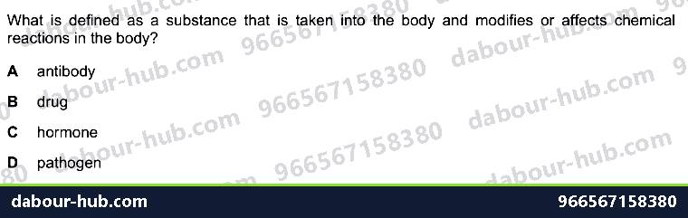 IGCSE Biology 15.1 Drugs - Question 10