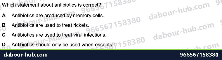IGCSE Biology 15.1 Drugs - Question 13