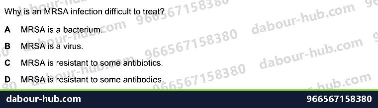 IGCSE Biology 15.2 Antibiotic resistance - Question 8