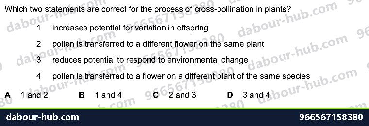 IGCSE Biology 16.3 Sexual reproduction in plants - Question 11