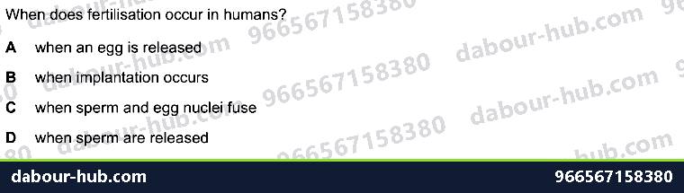 IGCSE Biology 16.4 Sexual reproduction in humans - Question 3