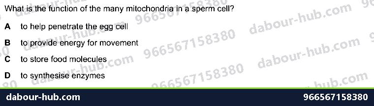 IGCSE Biology 16.4 Sexual reproduction in humans - Question 4