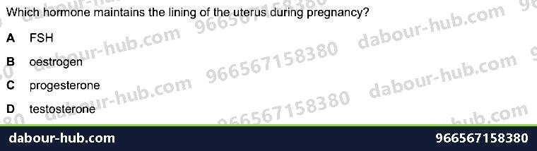 IGCSE Biology 16.5 Sex hormones in humans - Question 1