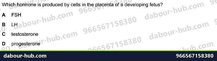 IGCSE Biology 16.5 Sex hormones in humans - Question 7