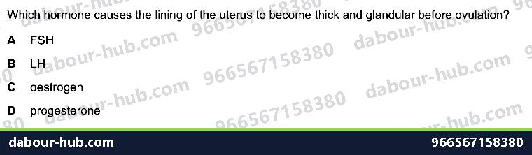 IGCSE Biology 16.5 Sex hormones in humans - Question 8