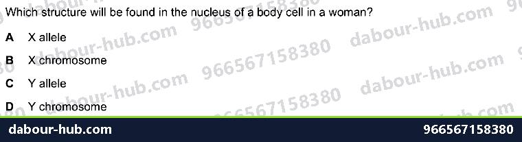 IGCSE Biology 17.1 DNA, Chromosomes, genes and ALLELES (X, Y) - Question 3