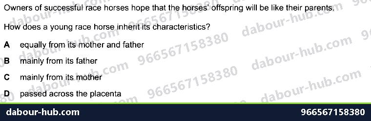 IGCSE Biology 17.1 DNA, Chromosomes, genes and ALLELES (X, Y) - Question 5