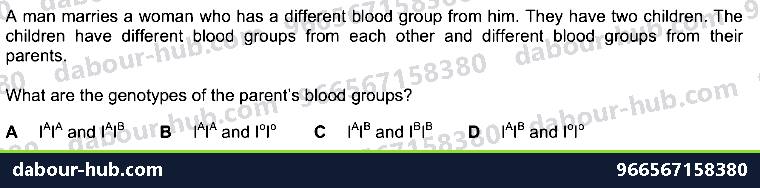 IGCSE Biology 17.5.1 Codominance - Question 11