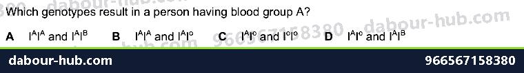 IGCSE Biology 17.5.1 Codominance - Question 13