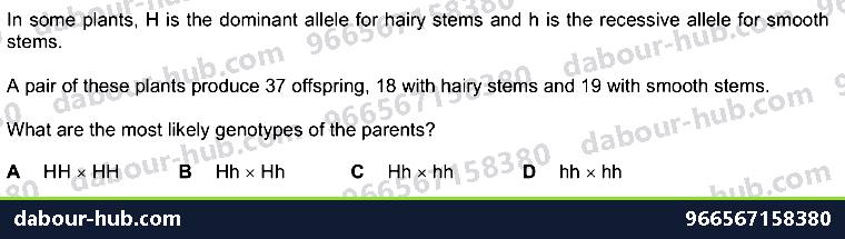 IGCSE Biology 17.5.1 Codominance - Question 8