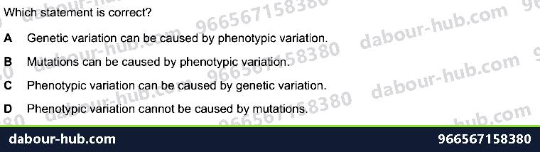 IGCSE Biology 18.1 Continuous and discontinuous variation - Question 10