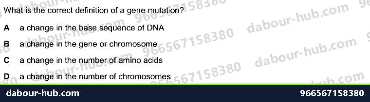 IGCSE Biology 18.2 Mutation - Question 5