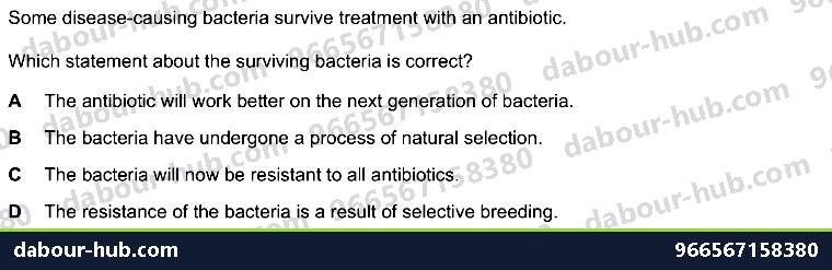 IGCSE Biology 18.4 Selection - Question 10