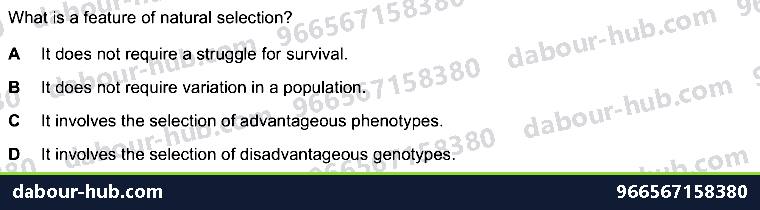 IGCSE Biology 18.4 Selection - Question 5