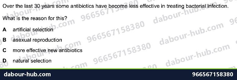 IGCSE Biology 18.4 Selection - Question 6