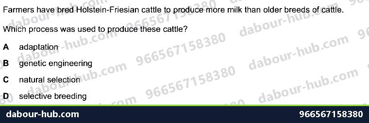 IGCSE Biology 18.4 Selection - Question 7
