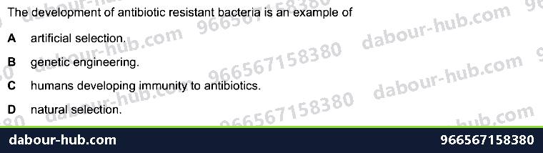 IGCSE Biology 18.4 Selection - Question 9