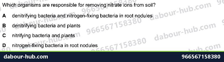 IGCSE Biology 19.4 The nitrogen cycle - Question 14