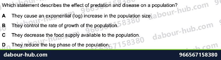 IGCSE Biology 19.5 Populations - Question 1
