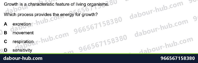 IGCSE Biology 1.1 Characterisation - Question 15