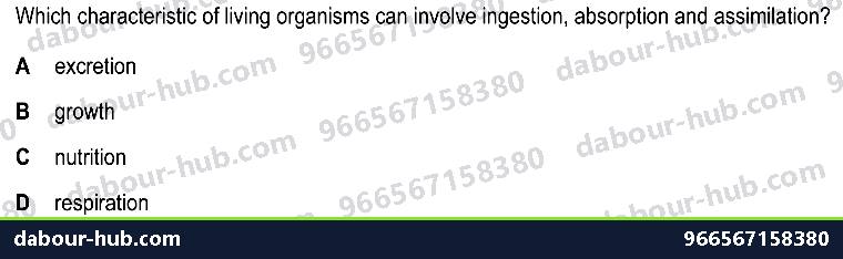 IGCSE Biology 1.1 Characterisation - Question 4