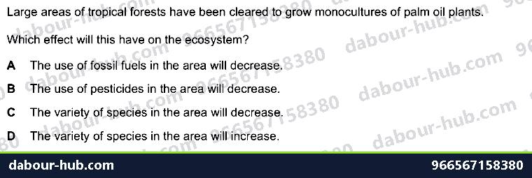 IGCSE Biology 20.1 Food supply - Question 2