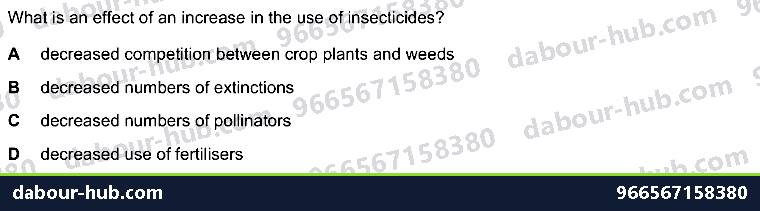 IGCSE Biology 20.1 Food supply - Question 5