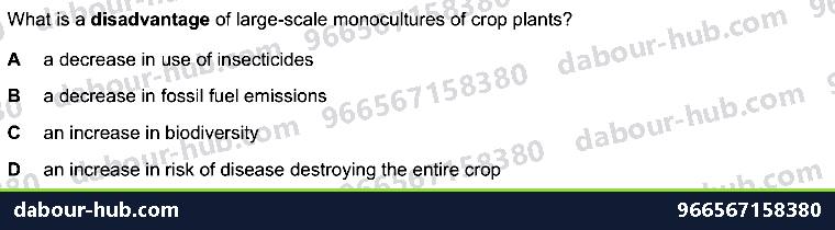 IGCSE Biology 20.1 Food supply - Question 9