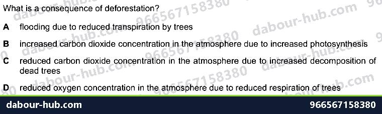 IGCSE Biology 20.2 Habitat destruction - Question 10
