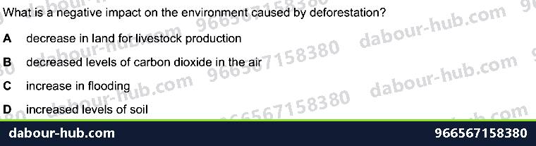 IGCSE Biology 20.2 Habitat destruction - Question 11