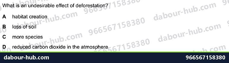 IGCSE Biology 20.2 Habitat destruction - Question 5
