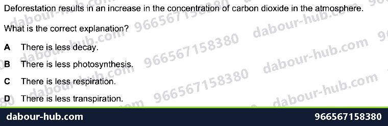 IGCSE Biology 20.2 Habitat destruction - Question 9