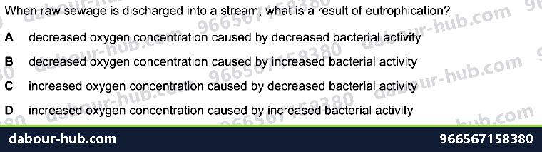 IGCSE Biology 20.3 Pollution - Question 5