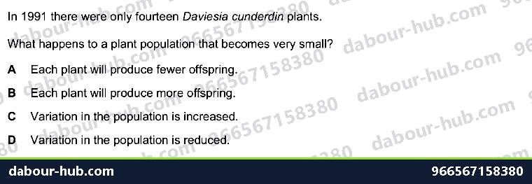 IGCSE Biology 20.4 Conservation - Question 7