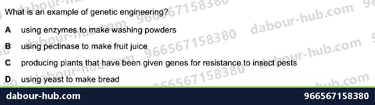 IGCSE Biology 21.1 Genetic modification - Question 11