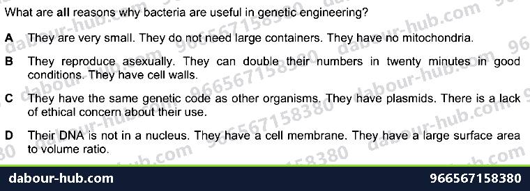 IGCSE Biology 21.1 Genetic modification - Question 13