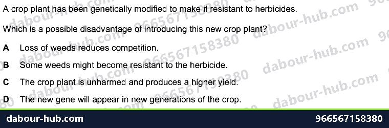 IGCSE Biology 21.3 Genetic modification II - Question 15