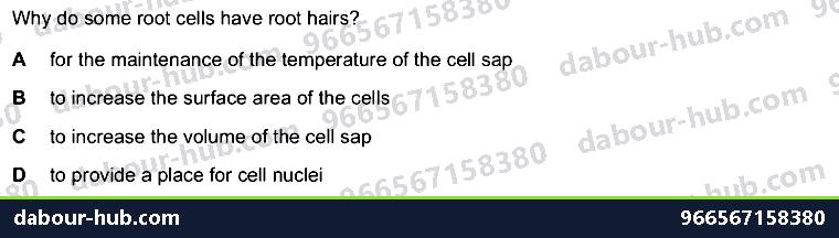 IGCSE Biology 2.2 Specialisation - Question 11