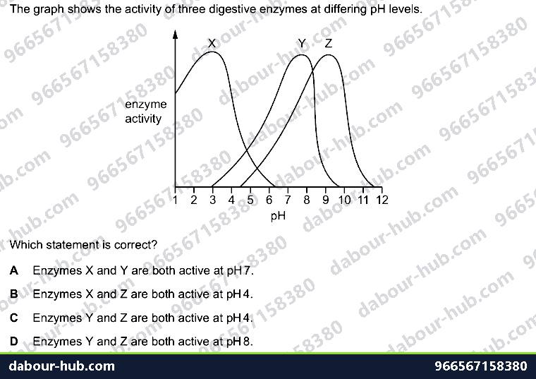 IGCSE Biology 5.2 Effect of Temperature, Ph - Question 7