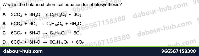 IGCSE Biology 6.1 Photosynthesis - Question 10