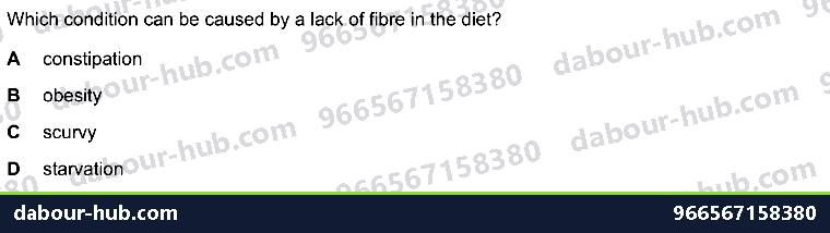 IGCSE Biology 7.1 Diet - Question 15