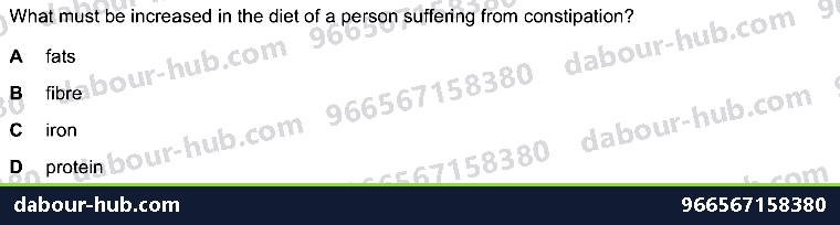 IGCSE Biology 7.1 Diet - Question 3