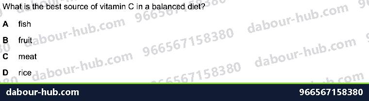 IGCSE Biology 7.1 Diet - Question 4