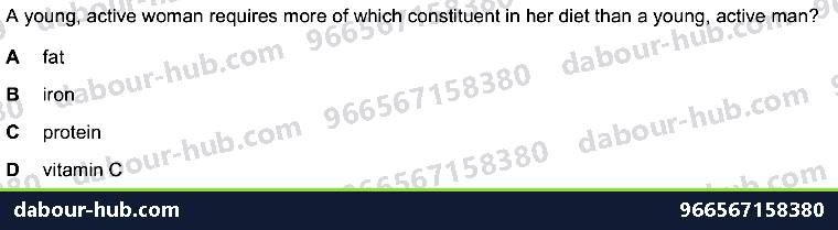 IGCSE Biology 7.1 Diet - Question 5